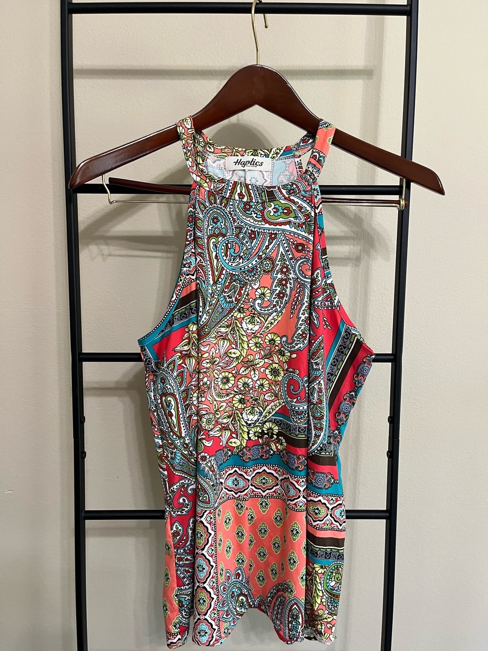 Haptics Paisley Halter Neck Top Size M NWT Boho Festival Summer Essential
